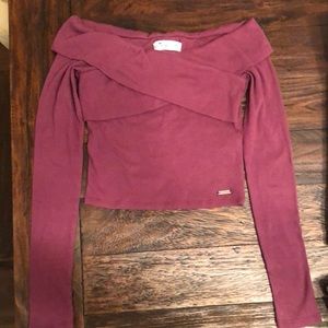 NWT Hollister off the shoulder crop top